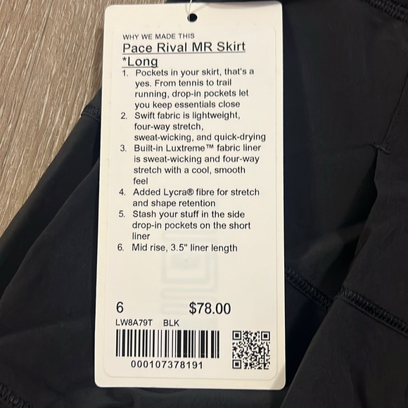 Lululemon pace rival MR skirt *long - Picture 8 of 10